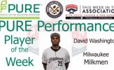 Milwaukee Milkmen David Washington Named PURE Performance Player of the Week
