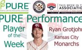 Kansas City Monarchs IF Ryan Grotjohn Named PURE Performance Player of the Week