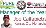 Kansas City Monarchs Joe Calfapietra Named PURE Performance Manager of the Year