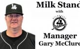 Milk Stand with Milwaukee Milkmen Manager Gary McClure