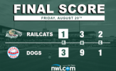 Early Deficit Tames RailCats, Dogs Win 3-1