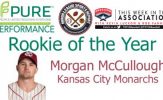 Kansas City Monarchs IF Morgan McCullough Named PURE Performance Rookie of the Year